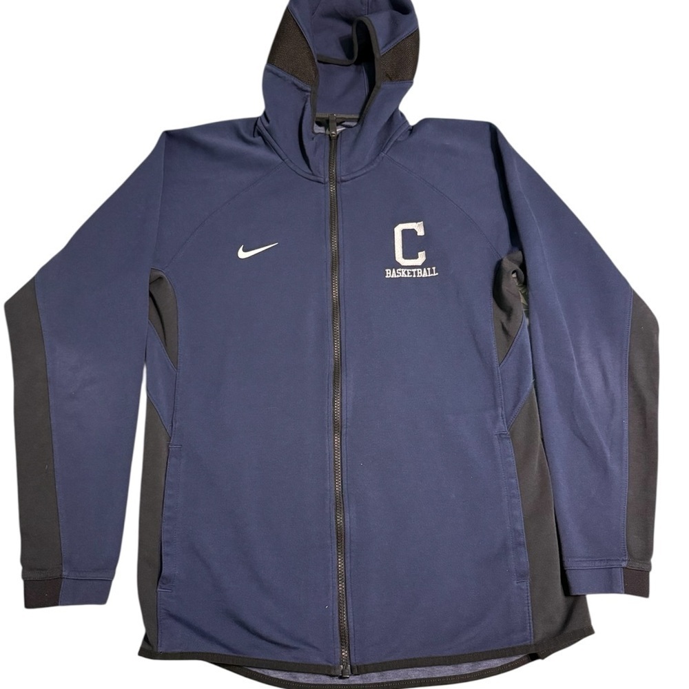 Nike Men’s Navy & Black Full-Zip Dri-FIT Basketball Jacket | Size Medium